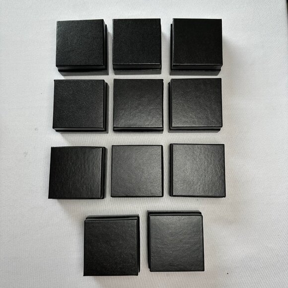 Vintage Macy's Jewelry Earring Display Case & Gift Box Black Velvet Presentation - Picture 10 of 16